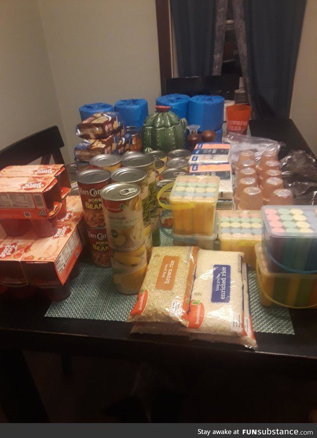 My wife took it upon herself to make care packages for the struggling families in our