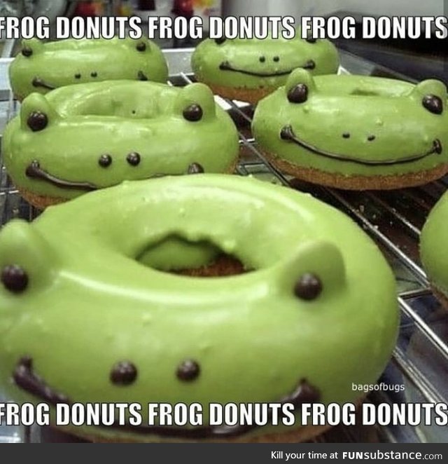 Frog Donuts Frog Donuts Frog Donuts Bag Of Bugs