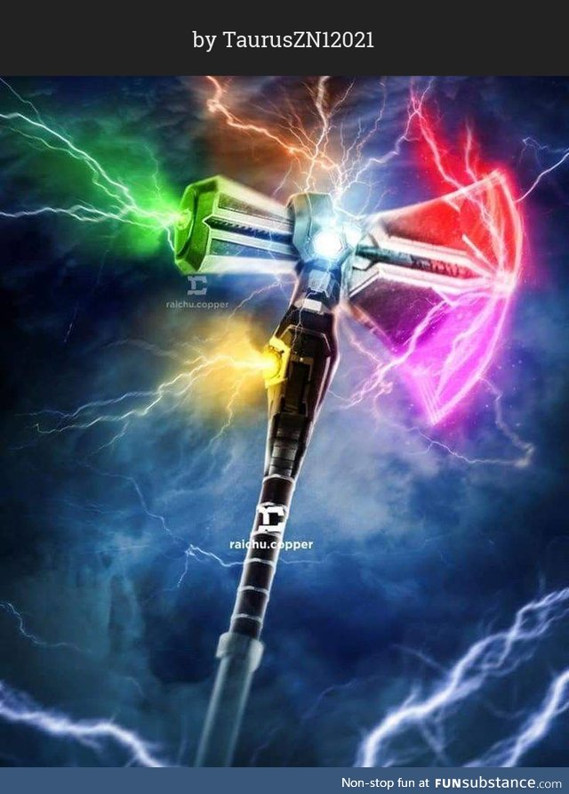 A Infinity Stone infused Stormbreaker
