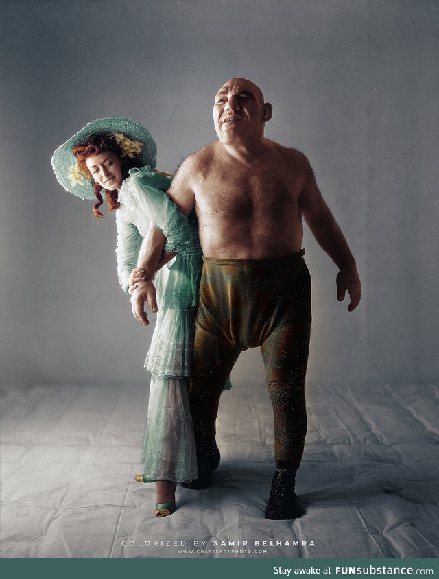 Dorian Leigh and Maurice Tillet