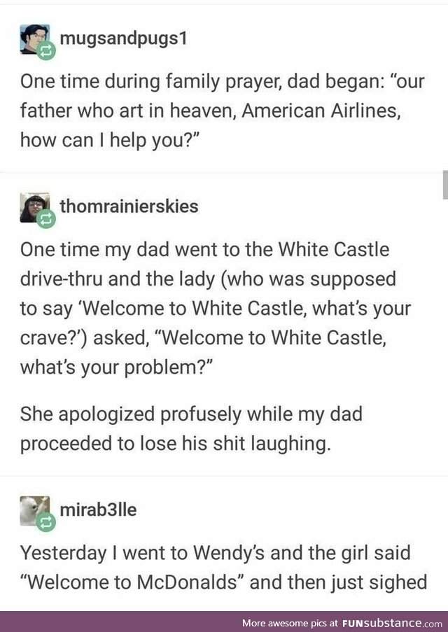 Welcome to Customer Service, what's your problem?