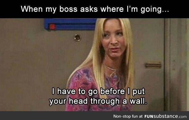 I have to leave for the good of all of us, except the ones who are dead