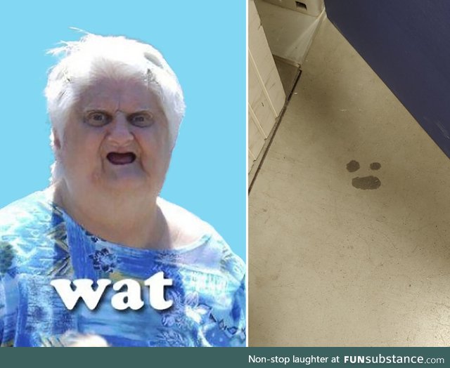 Saw a spot on the floor at work and instantly thought of the Wat lady