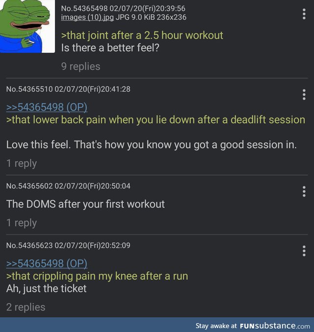 The joint after a workout