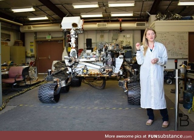 The Size of the Mars Rover. Human for scale