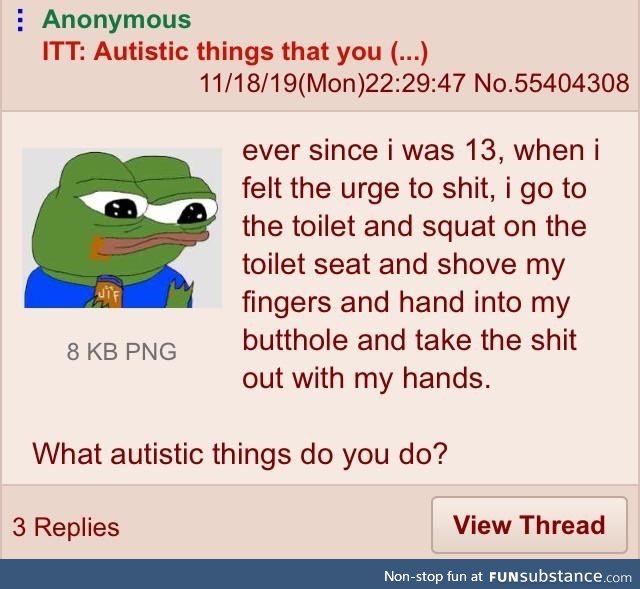 Anon tells about how he shits