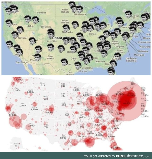 Places Johnny Cash claims to have been in the song "ive been everywhere" vs the Covid-19