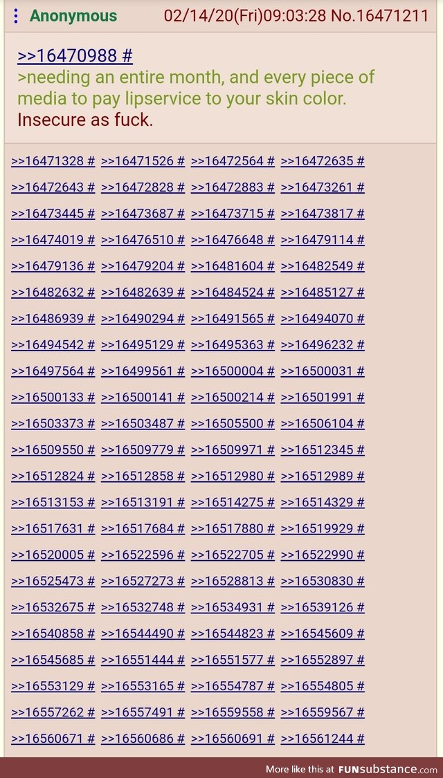 Anon calls it how he sees it