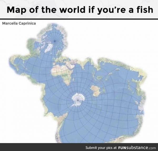 Map of the world if you’re a fish