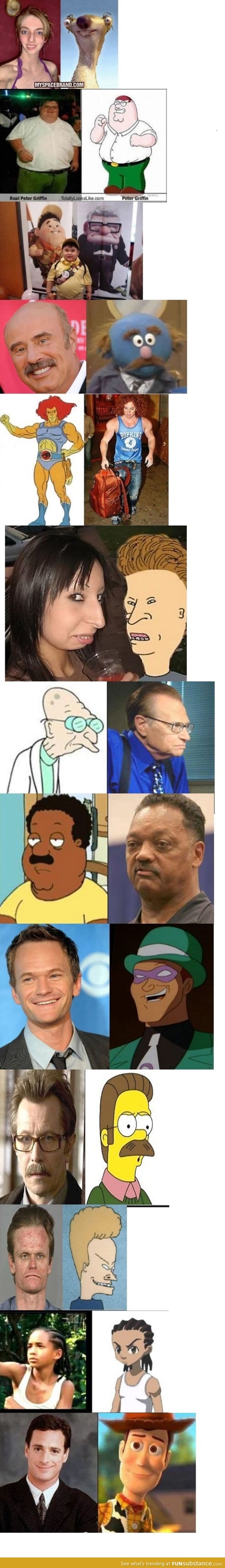 Cartoon Look-A-Likes