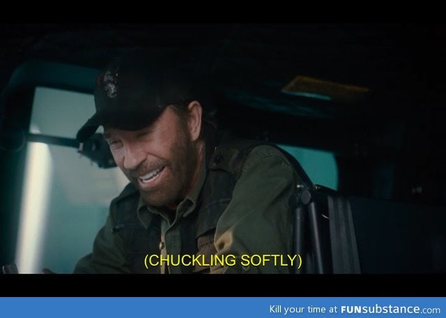 Not sure if netflix made a chuck norris joke or just proper captioning
