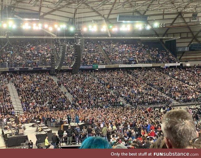 This was the crowd for Bernie in Tacoma