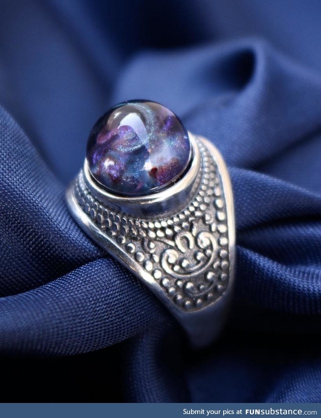 Resin artist here. I make space stuff and often think the colors and depth makes this a