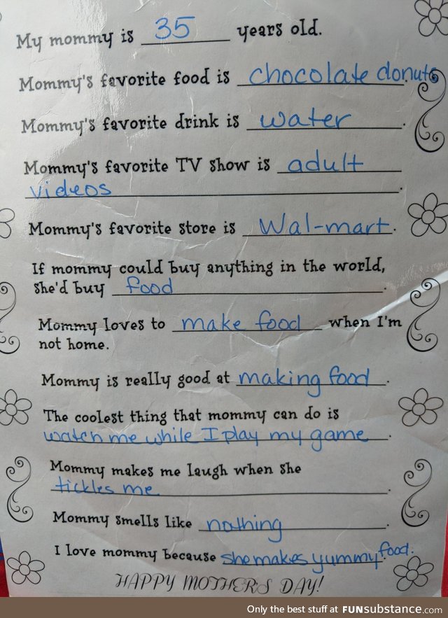 Found this gem from my son's school a year ago. My wife is still mortified!