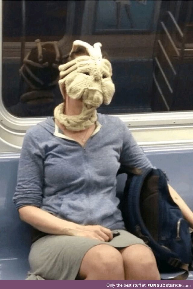Is it a face warmer or a face hugger? Regardless, I kind of want one