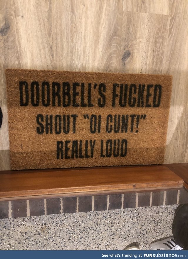 Nice welcome message at the in laws new home