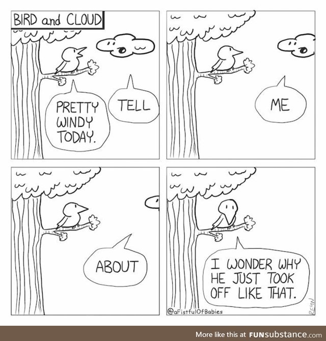 Bird and Cloud [OC]