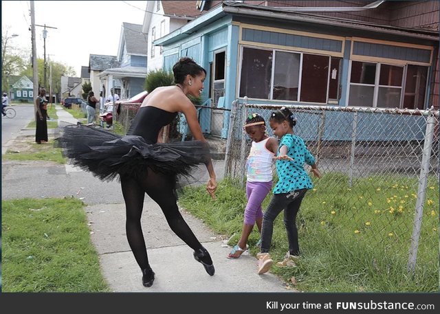 Representation matters: A ballerina took to the streets of my home town to show young