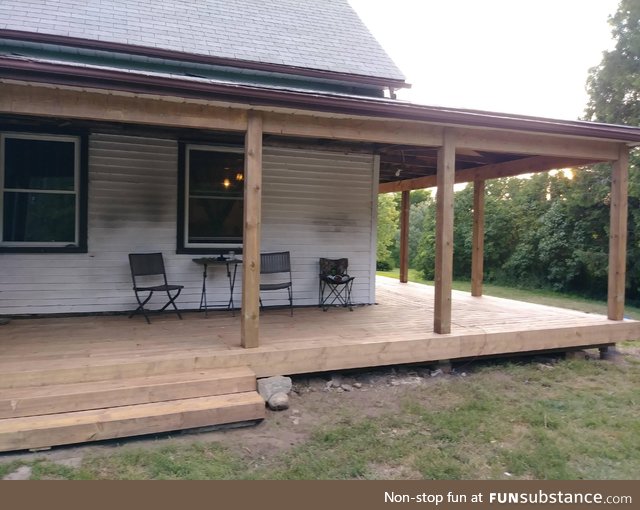 I recently bought a small farm house that needs a lot of work. This deck was the first
