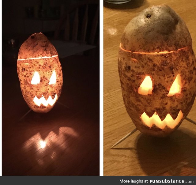 Pumpkins get too much love. I carved a Jack-o-Tater