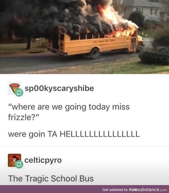 Off we go, kids!