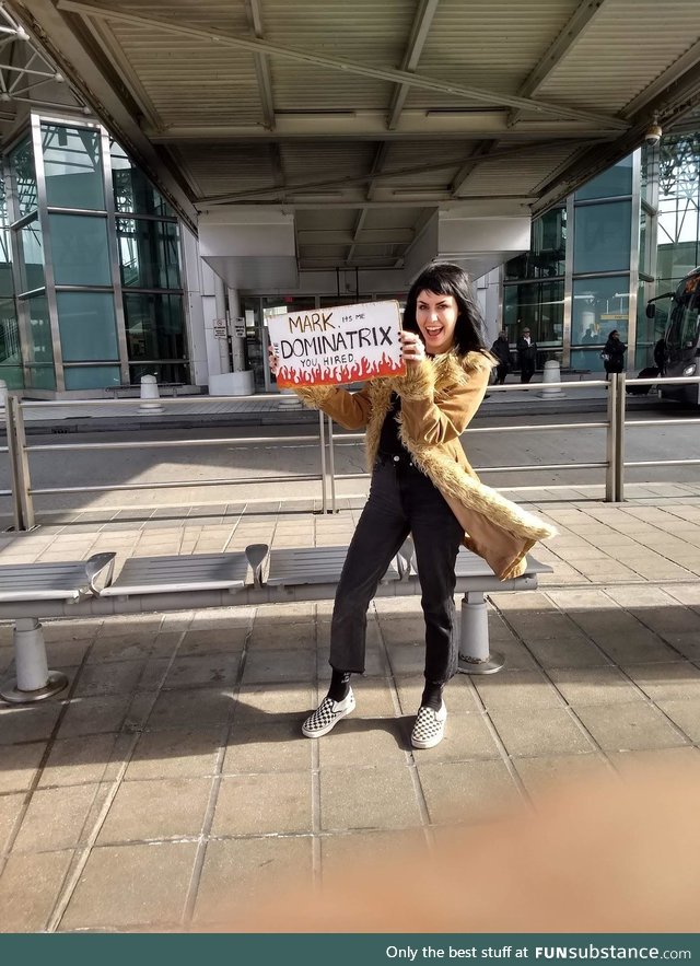 I embarrassed my friend picking him up from the airport