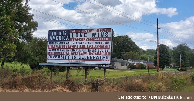 An encouraging billboard in southern Indiana