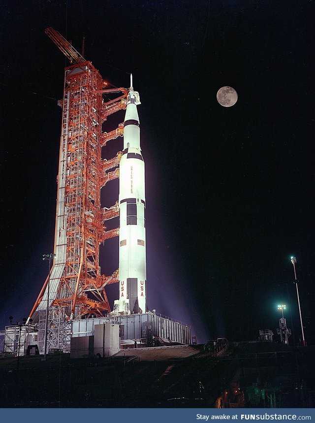 Apollo 17 and it's destination captured in one photo