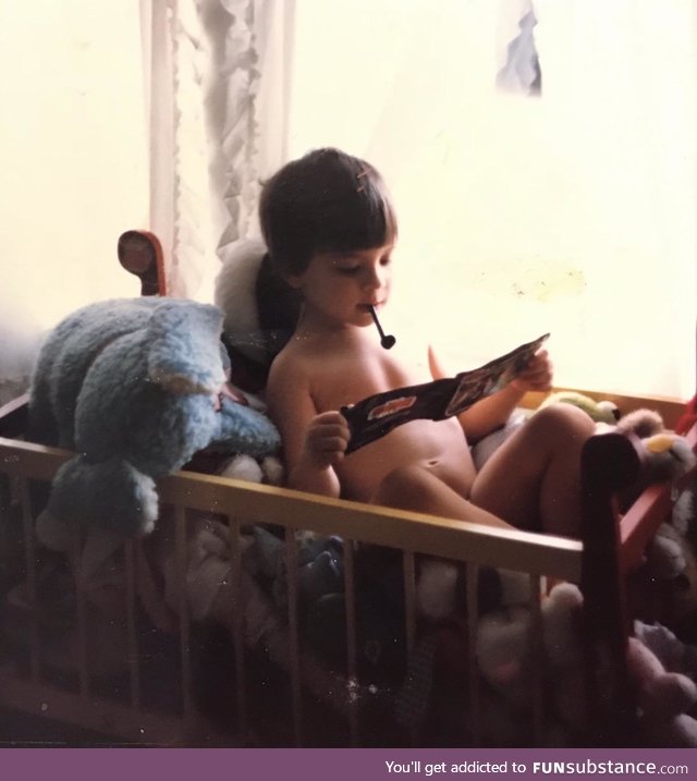 Just another day in 1984.... Me smoking my bubble pipe and reading up on the latest Star