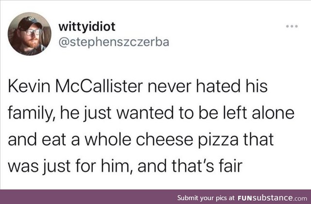 Kevin McCallister just wanted to eat his pizza in peace