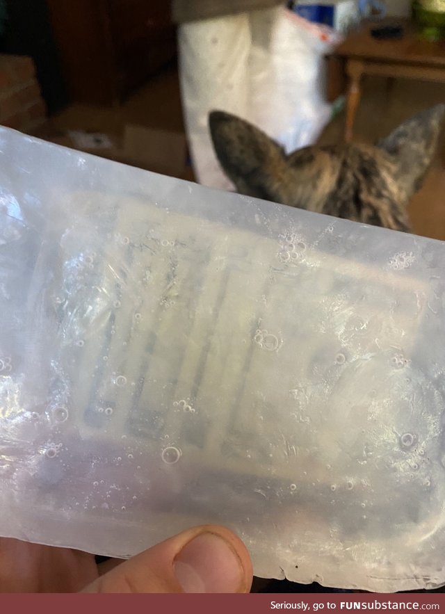 My mom got me cash...Inside a block of soap