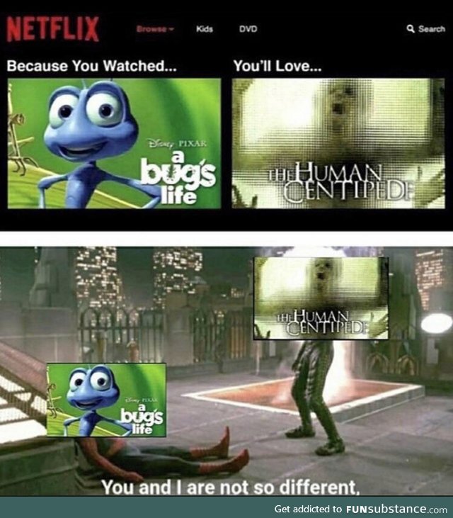 A Human Centipede's Bug Life