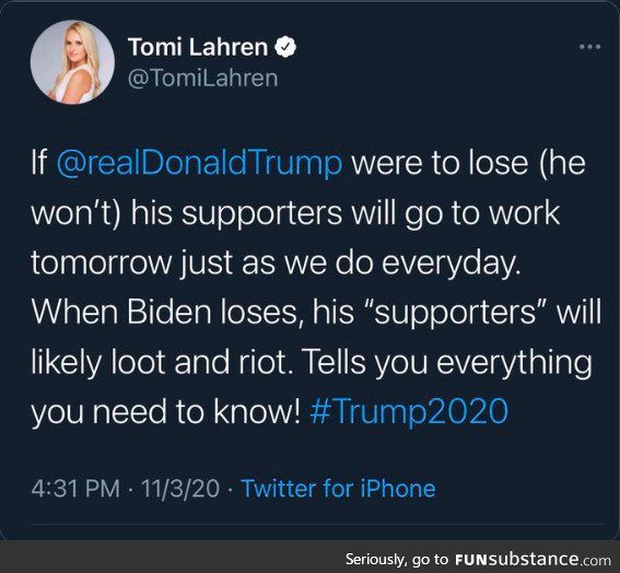 You’re a prophet, Toni