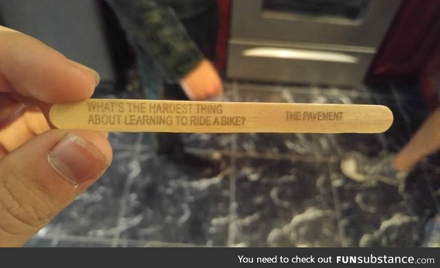 Best joke I've ever seen on a popsicle stick