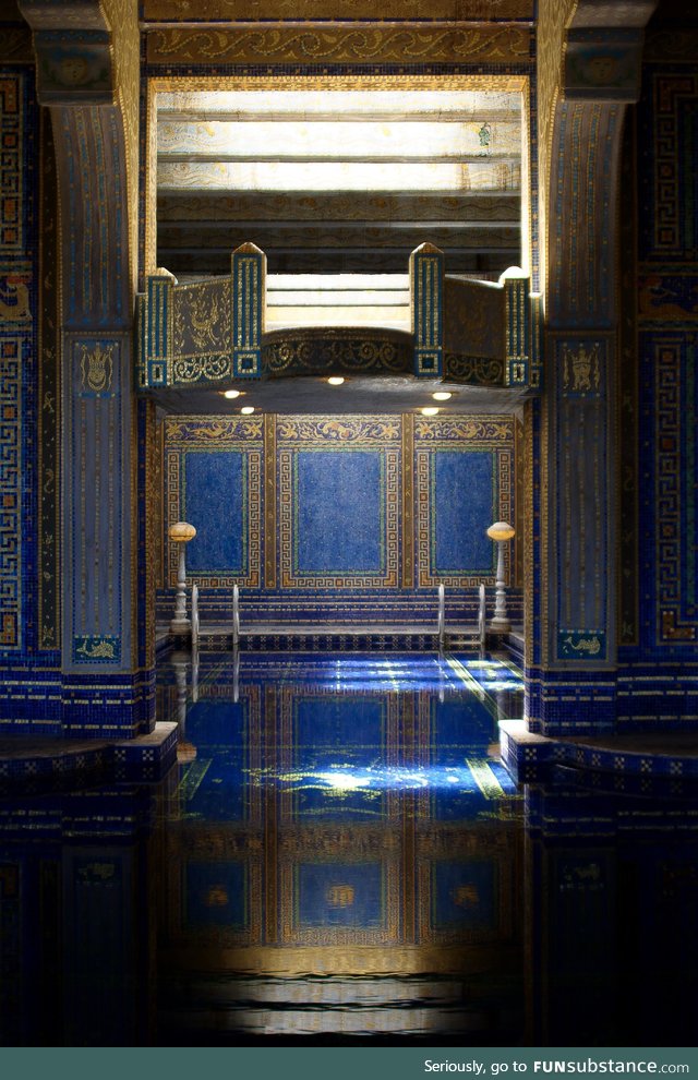 I snapped this picture of the indoor pool at Hearst Castle today. The whole tour was