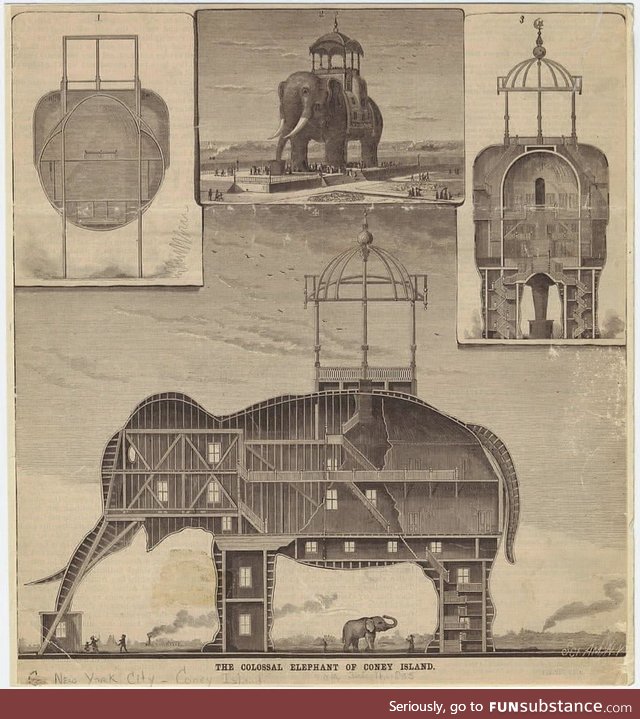 The Elephant Hotel of Coney Island, circa 1884