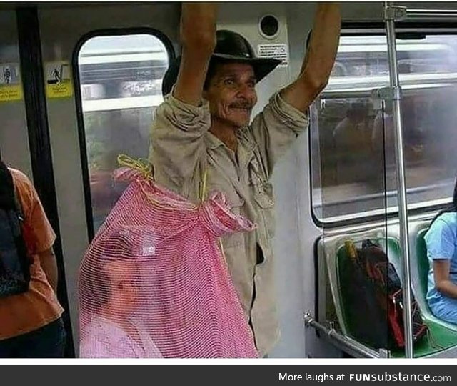 Smile on father's face who's bringing gift to his daughter