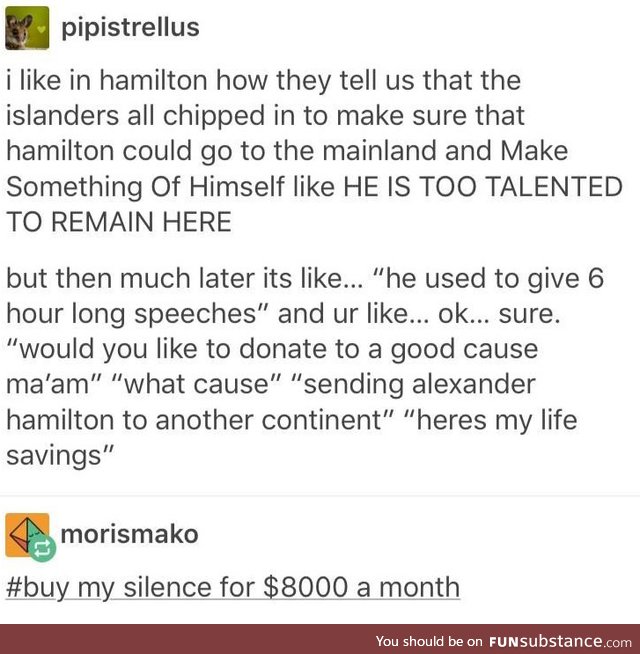 Hamilton was silenced