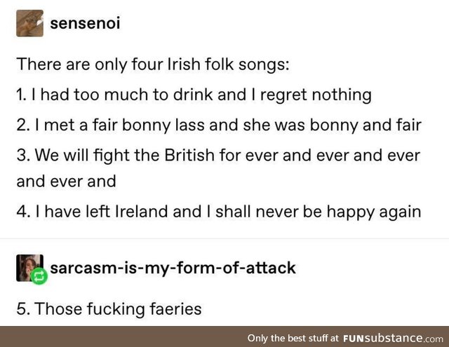 All four irish folk songs