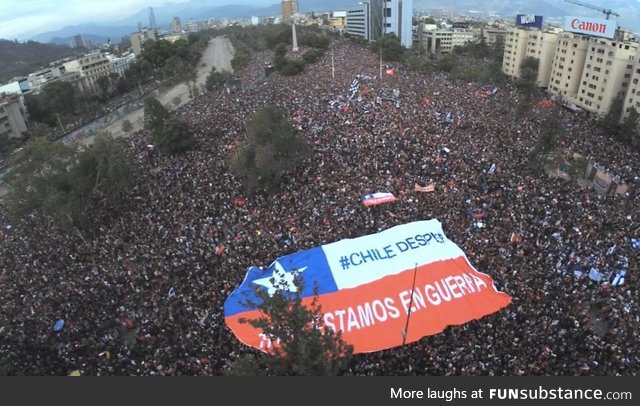 More than one million people are protesting against inequality in Santiago de Chile, more