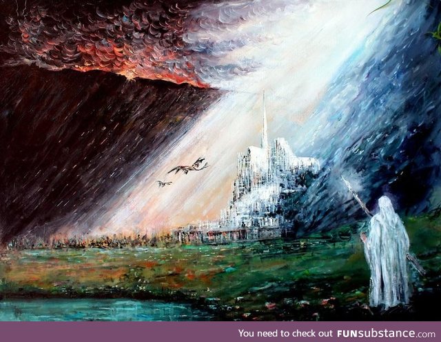 My oil painting of Minas Tirith
