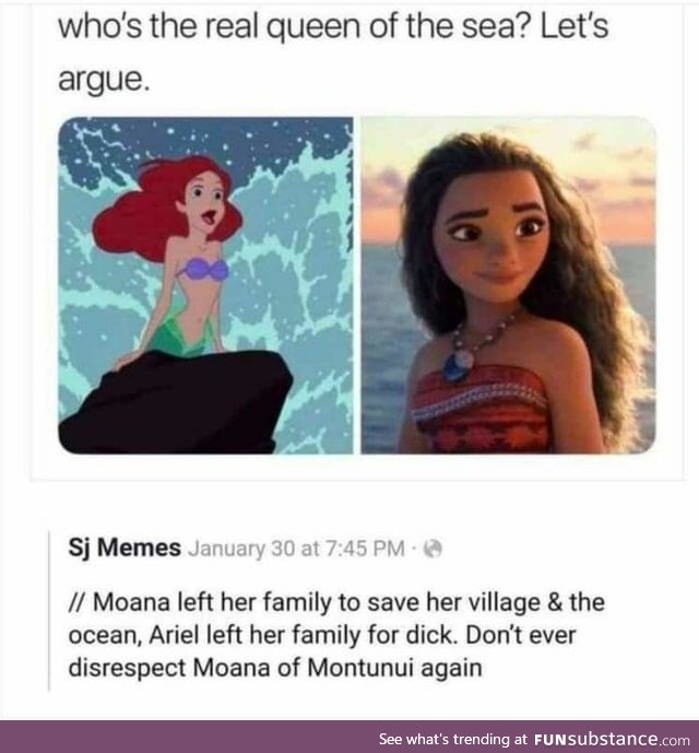 Moana vs Ariel