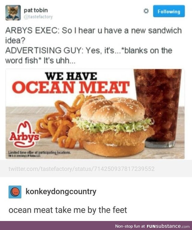 Ocean Meat competes directly with Burger King Foot Lettuce