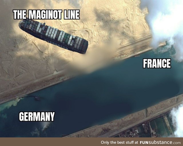 You may have seen memes with the Evergreen blocking the Suez canal but have you seen