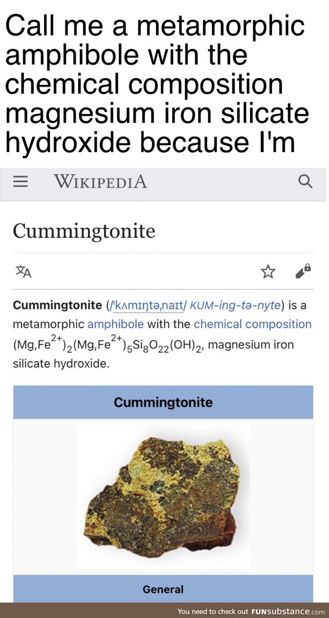 Amphibole != amphibian