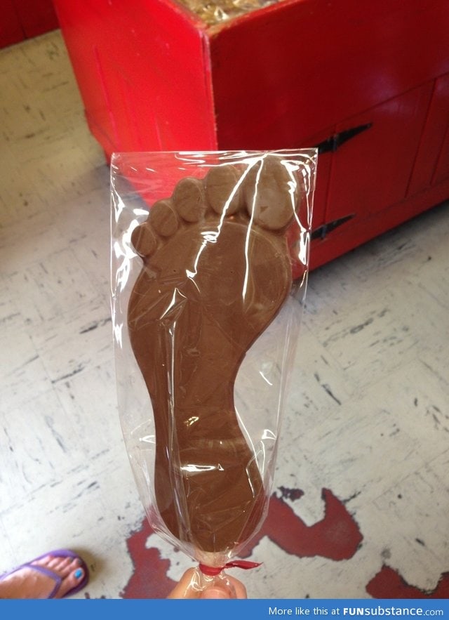 So this candy store advertised "one foot of chocolate for 99 cents"