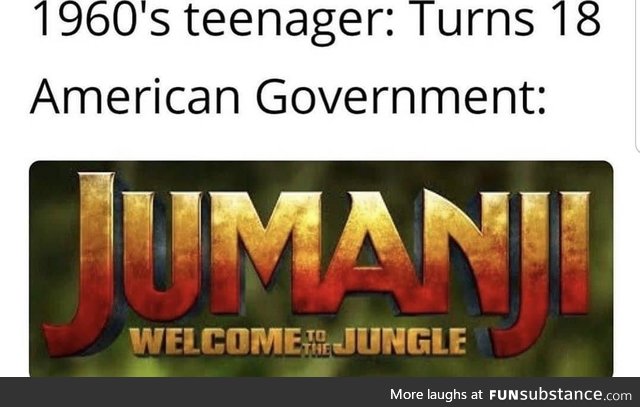 Fortunate Son starts playing in the distance