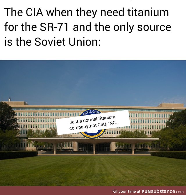 I had to Google "CIA headquarters" to get a picture for this, so now I'm sure