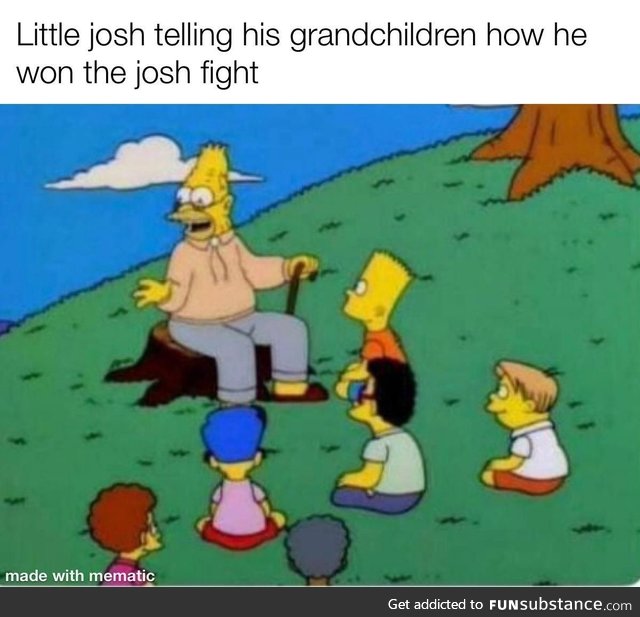 He said josh was his strongest opponent
