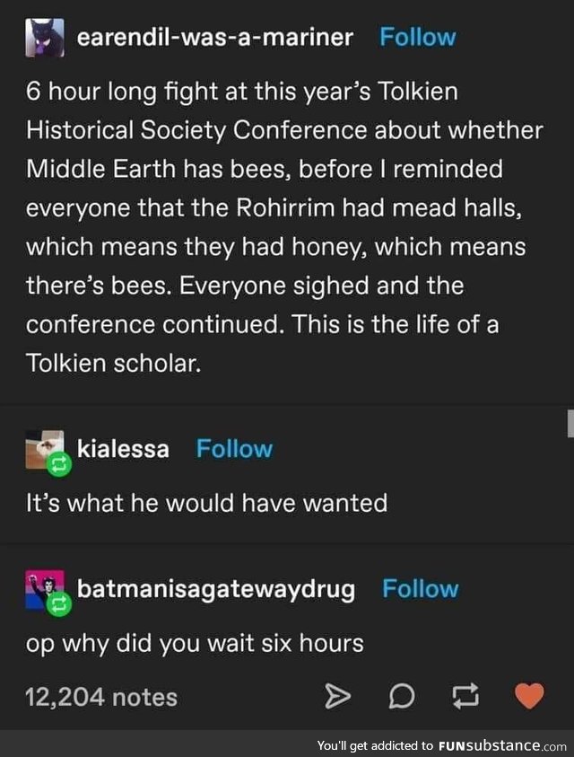 Tolkien Scholars Arguing about the Mead and the Bees
